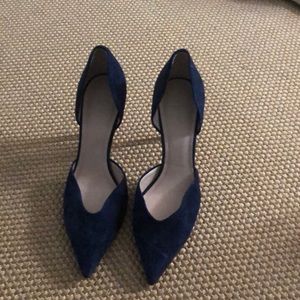 Marc Fisher Navy suede heels